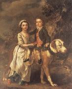 Thomas Gainsborough Portrait of Elizabeth and Charles Bedford oil painting